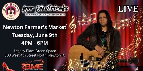 Igor Dimitrienko Acoustic Solo Experience at Newton Farmer's Market 