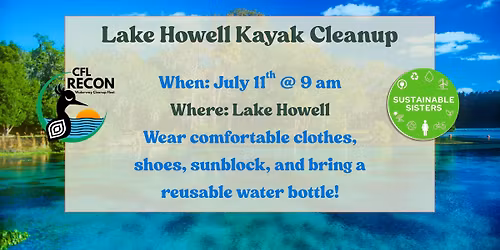 RECON + Sustainable Sisters- Lake Howell July Cleanup