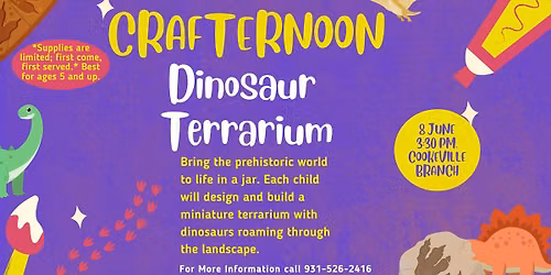 Crafternoon - Dinosaur Terrarium