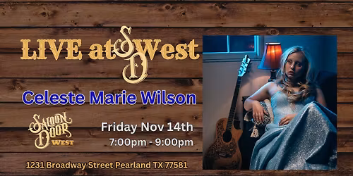Live at SD West: Celeste Marie Wilson