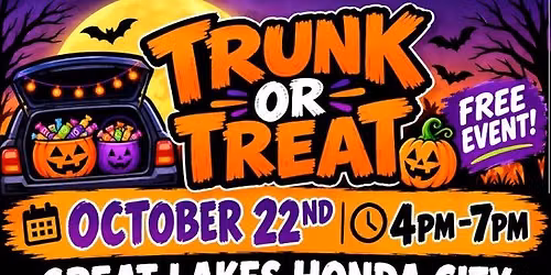3rd annual Great Lakes Honda City Trunk or Treat