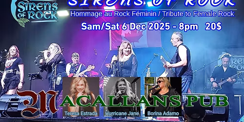 SIRENS OF ROCK - LIVE AT MACALLAN'S (Tribute to Female Rock)