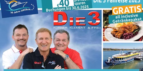 MS Prinzessin Sissi Flu\u00dfkreuzfaht mit Ganslessen und DIE3 Konzert nach Bratislava