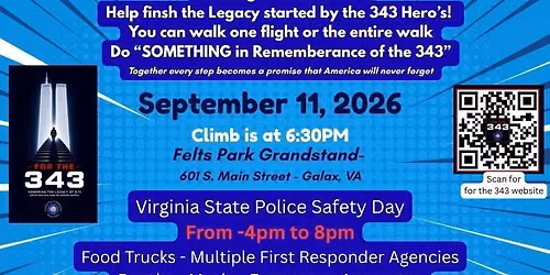 25th Anniversary - 9\/11 Memorial Stair Climb & VSP Safety Day