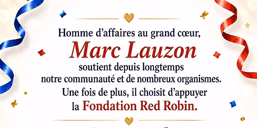 SOUPER SPAGHETTI DE MARC LAUZON au profit de la Fondation Red Robin
