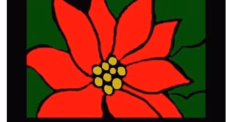Sewing & Quilting Series-Fabric Stained Glass Poinsettia