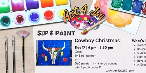 Sip & Paint Cowboy Christmas
