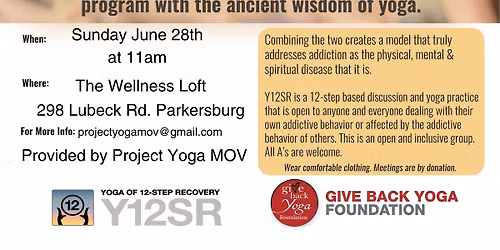 Yoga of 12-Step Recovery (Y12SR) at The Wellness Loft