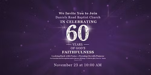 60th Anniversary Celebration Sunday