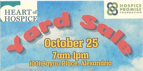 Yard Sale - Heart of Hospice Alexandria