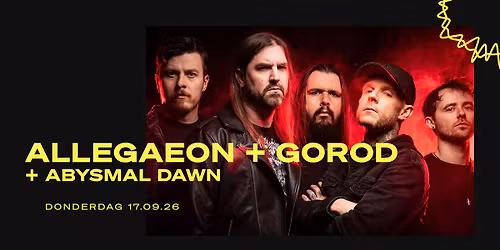 Allegaeon + Gorod + Abysmal Dawn \/\/ Doornroosje Nijmegen