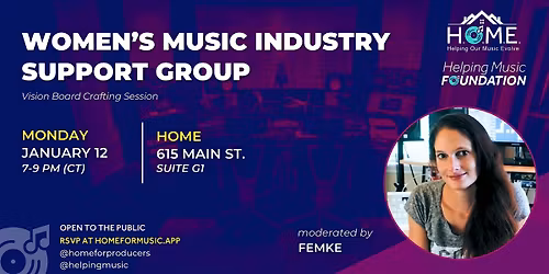Women's Music Industry Support Group: Vision Board Crafting Session