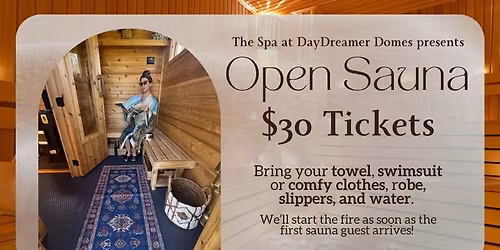 Open Sauna Sessions @ the Domes