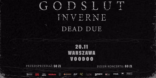 TAOD Tour:  Godslut x Inverne, DeadDue I Warszawa I 20.11.2026 @VooDoo
