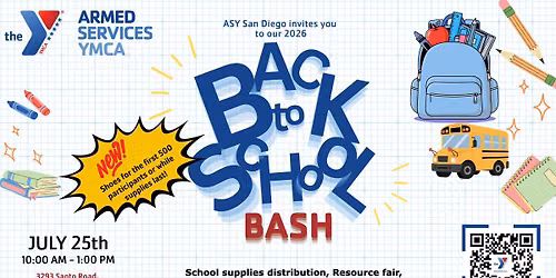 2026 Annual Back to School Bash for Active Duty Military Families