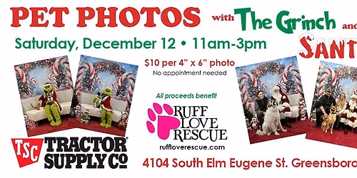 Pet Photos with The Grinch and Santa!