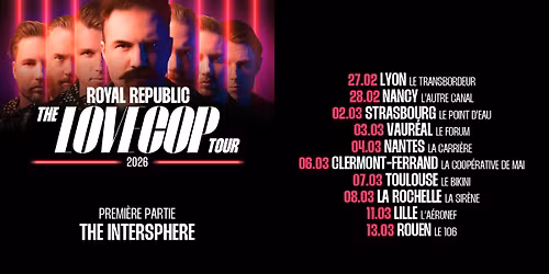 ROYAL REPUBLIC | Le Forum Vaur\u00e9al, Vaur\u00e9al - 3 mars 2026