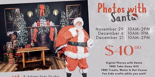 Photos with Santa at K-Adams Foto