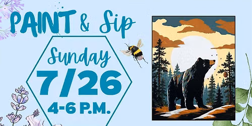 Florida Black Bear Paint & Sip!