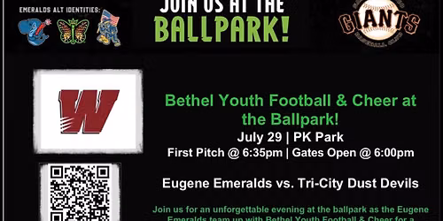 Bethel Youth Football & Cheer at the Ballpark!