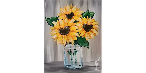 Cute Valentine's Sunflowers - Paint and Sip in New Braunfels | Classpop!\u2122