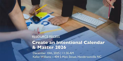 Resource Recess: Goal Setting + The Big Intentional Calendar