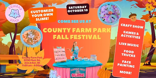 Squishy Kitty Slime at Fall Festival at County Farm Park
