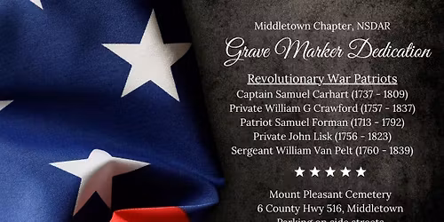 Mount Pleasant Grave Marker Dedications