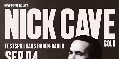 Nick Cave Baden-Baden Tickets
