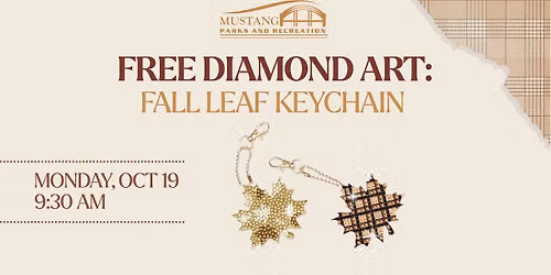 Free Diamond Art: Fall Leaf Keychain