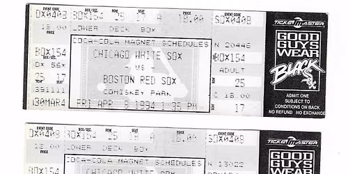 Chicago White Sox at Boston Red Sox at Fenway Park