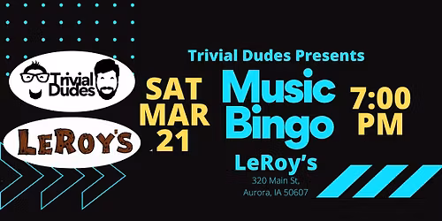 Music Bingo @ LeRoy's! ?️🤔