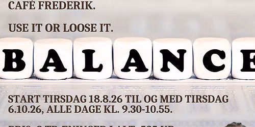 Styrk balancen - tirsdagshold