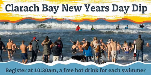 New Year's Day Charity Sea Dip at Clarach Bay Beach!