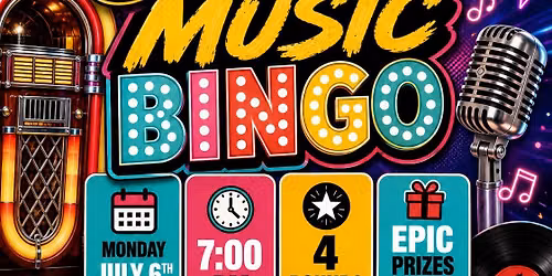 50s - 80s Music Bingo @ Hurricane Grill & Wings Longwood