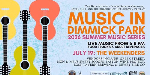 Music in Dimmick Park Summer Concert Series 2026: The Weekenders
