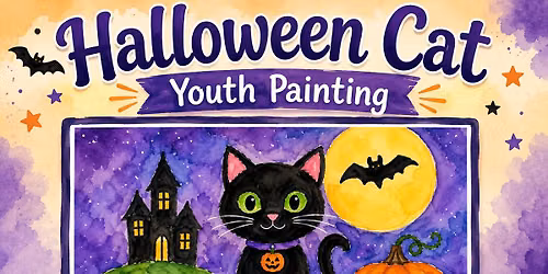 Beyond The Spectrum Art Program - Acrylic Painting - Halloween Cat (Open to All Ages)