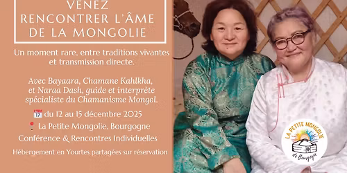 Rencontres Spirituelles avec la Grande Mongolie – Conférence & Séances individuelles