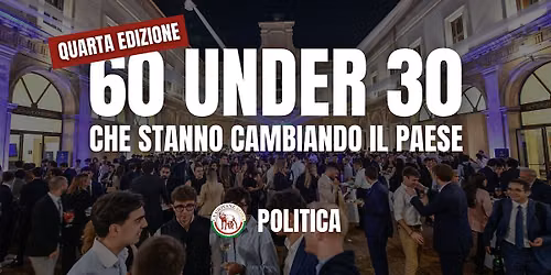 60 UNDER 30 Che stanno cambiando il Paese