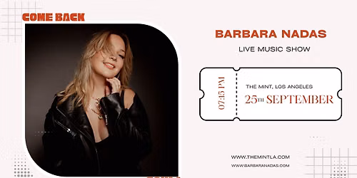COME BACK SOUL! \u2708 BARBARA NADAS @The Mint LA