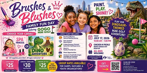 Brushes & Blushes Family Fun Day Featuring GoGo Mini Golf