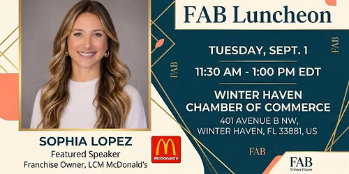 FAB Luncheon | Sophia Lopez | Franchise Owner LCM Mcdonalds