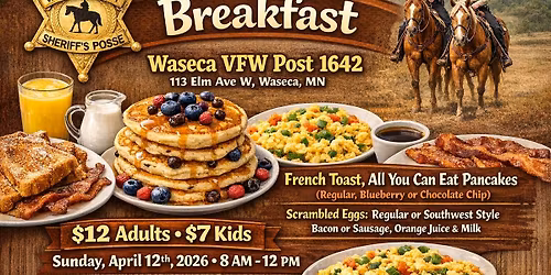 Waseca County Mounted Sheriff's Posse VFW Breakfast!