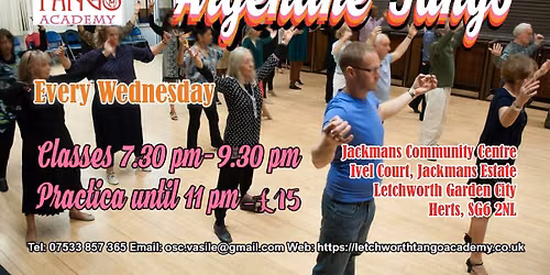 Argentine Tango Class & Practica (7.30pm-11pm) Letchworth