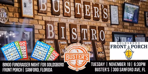 Goldsboro Front Porch Charity Bingo - Buster\u2019s Sanford