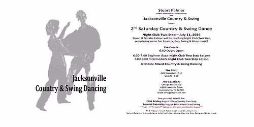 July Second Saturday Country & Swing Dance