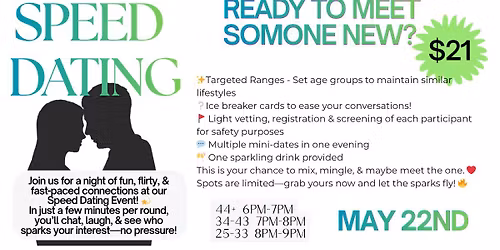 SPEED DATING - AGE GROUPS 