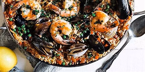 8\/7 PAELLA & TAPAS PARTY COOKING CLASS - The Foodie School