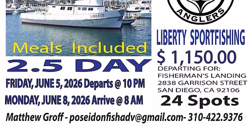 Liberty Sportfishing - 2.5 Day - Friday, June 5, 2026 