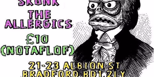 Fri 14th \/\/ Tarantula Handsome \/ Goodbye Viking (USA) \/ Nutty Skunk \/ The Allergics \/\/ Doors 7pm
